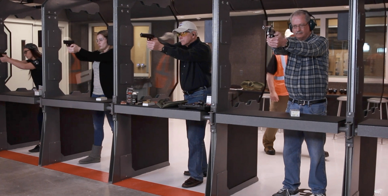 Group qualifying on the range at Premier Shooting