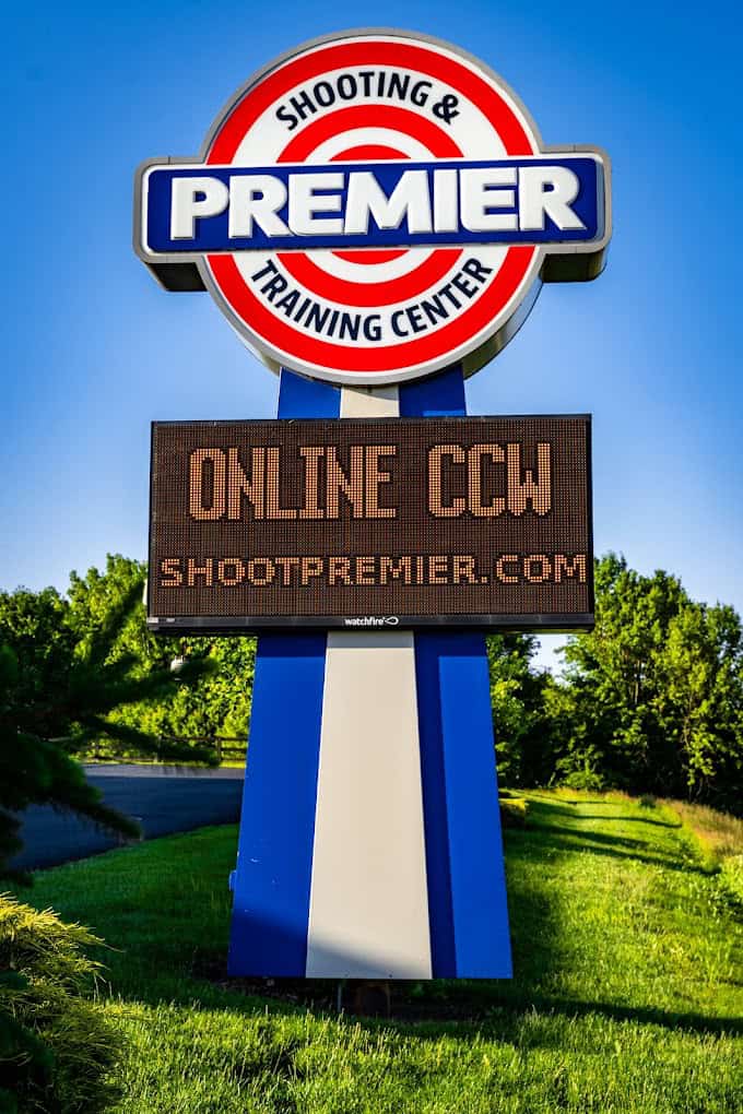 Premier Shooting Online CCW sign